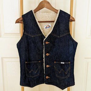Vintage Wrangler denim & sherpa vest - Unisex